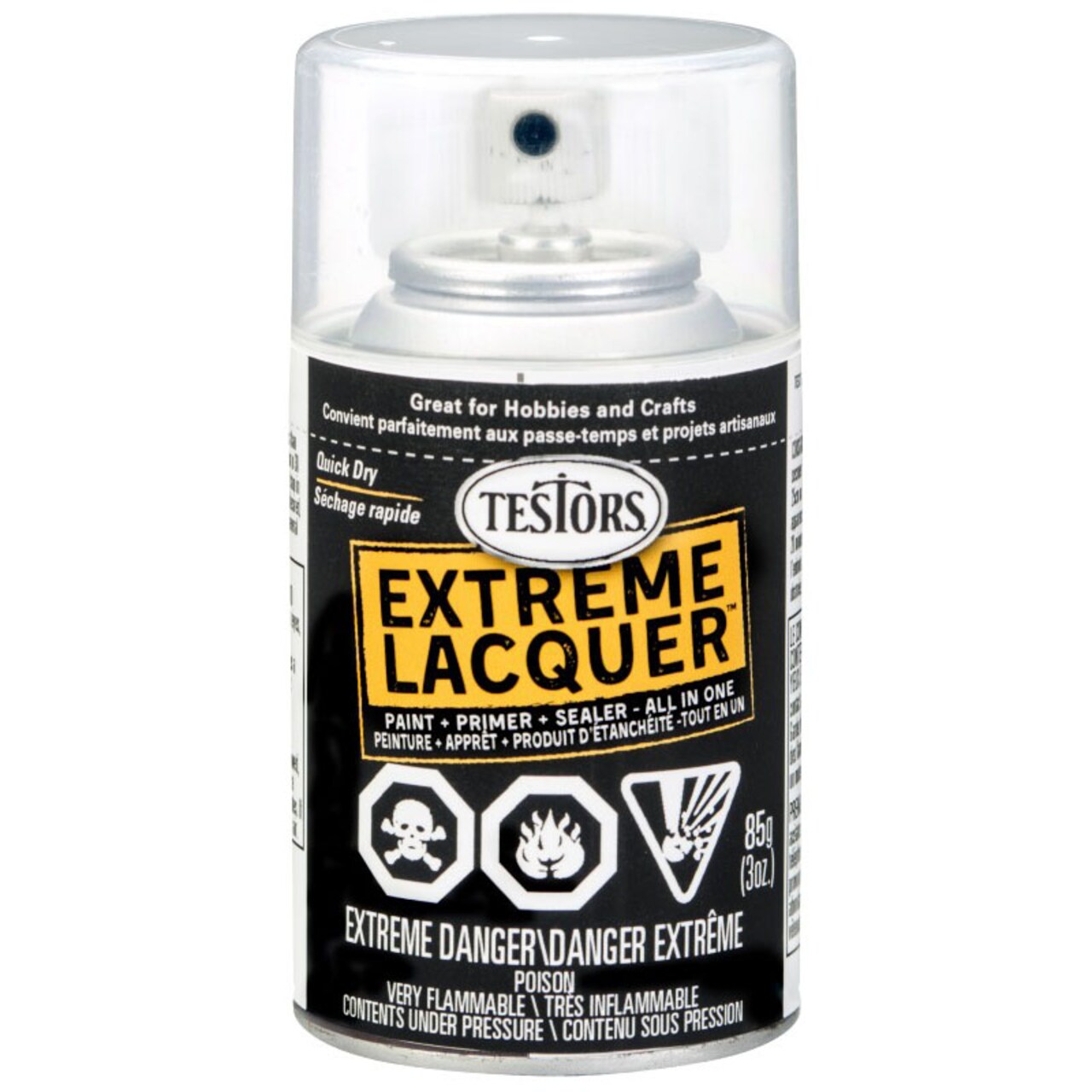 Testors One Coat Lacquer Paint, 3 oz. Spray Can, Wet Look Clear